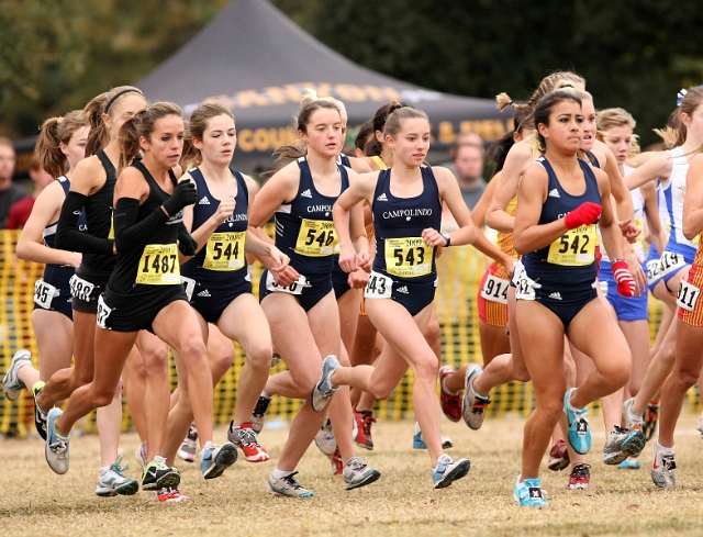 2009 CIF XC Girls D3-020.JPG - 2009 California CIF Cross Country Championships, Woodward Park, Fresno, California